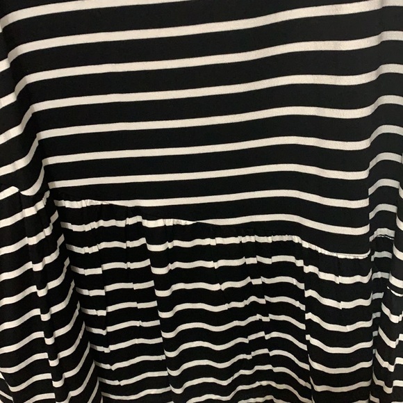 Women’s striped short sleeve peplum top - Picture 3 of 3